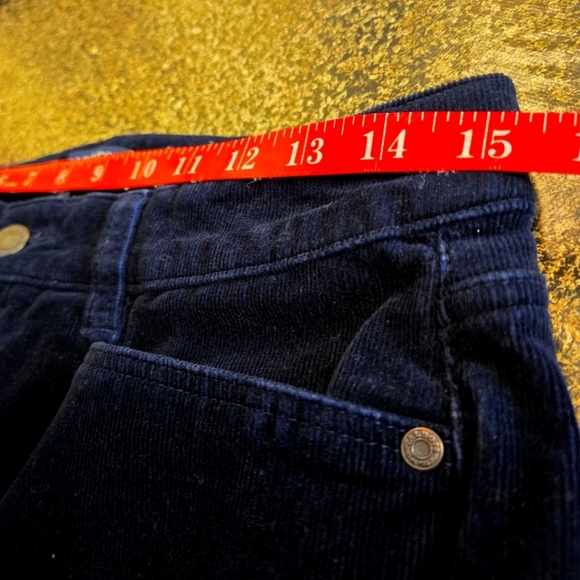 Talbots Corduroy Classic Indigo Blue Straight Leg Jeans 5 pocket Women size 8P - Picture 8 of 11